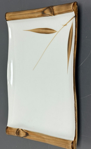 Ceramic trinket dish bamboo - ceramic,