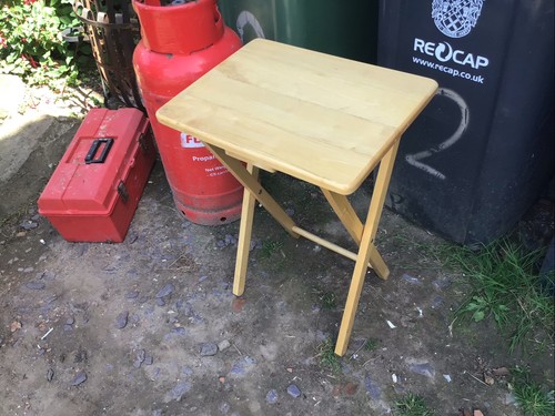 Rubberwood folding table - rubberwood,