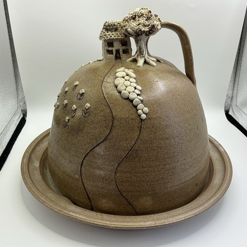 Studio pottery large cheese - large,