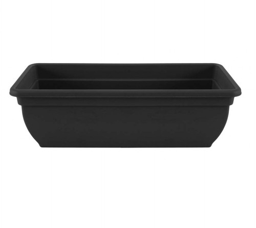 Black trough plant pot plastic - trough,