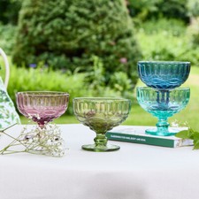 Coloured Glass Dessert Bowls