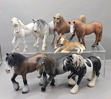 Vintage 8x Schleich Farm Animal Bundle x7 Horse X1 Unicorn 2000-2007