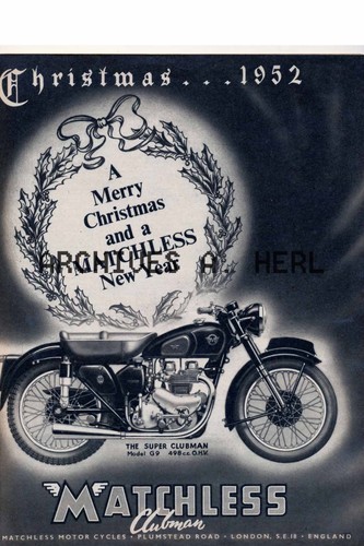 1952 matchless christmas super - matchless,