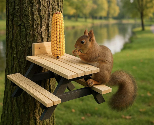 Wood hanging picnic table - wood,