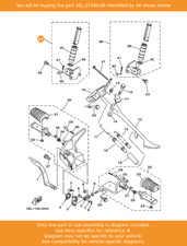 YAMAHA Rear Footrest Assy 2