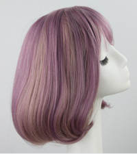 Pink Purple Short Bob Hair