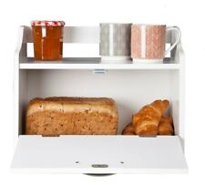 **CLEARANCE** Bread Bin Cabinet in White, Freestanding Storage, Shelf Above,