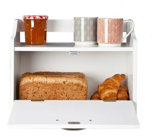 Minack bread bin white wood - bin,,
