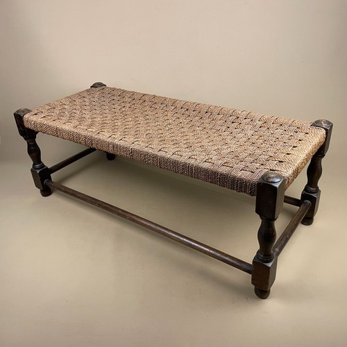 Wooden string foot stool - wooden,