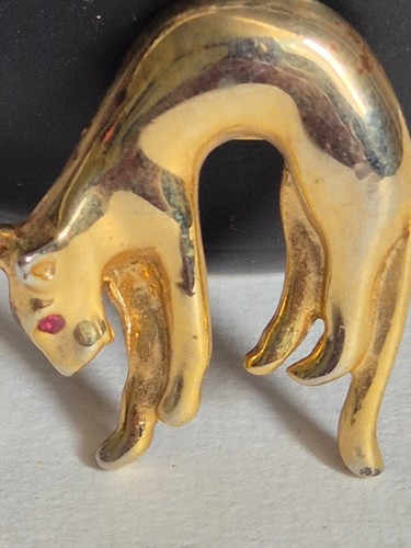 Vintage panther brooch gold - panther,