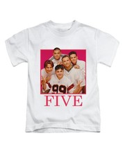 Pink Box Five Adults T-Shirt Fun 90s Boyband Top Tour Tee New