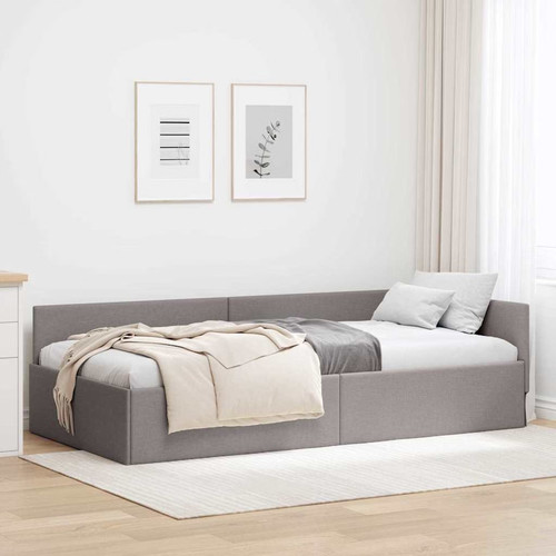 Corner bed frame taupe - frame, x