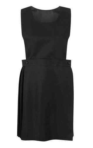 Bib pinafore pleated - pinafore, black