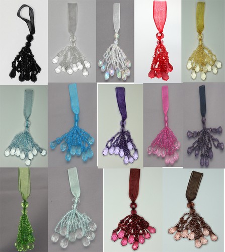 New organza beaded tassel - new,