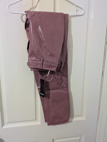 Nasty gal pink vinyl trousers - nasty,