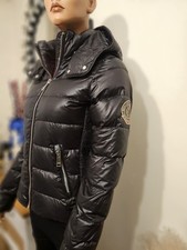 Holland Cooper Vancouver Down Jacket New Ubworn Size Small Black/gold Zippers