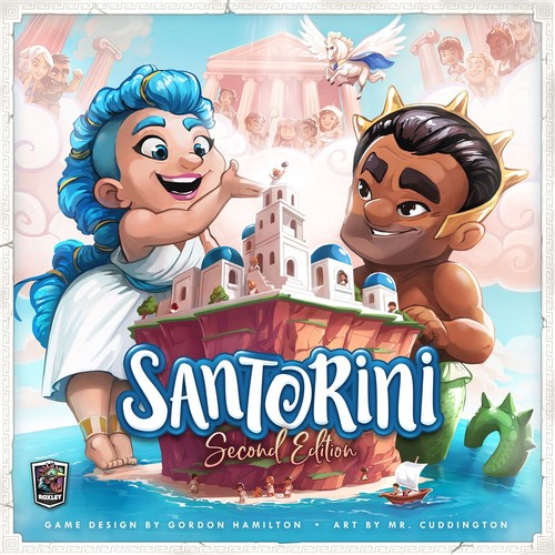 Santorini board game 2nd - board, game: