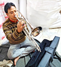 TROMBONE 3 VALVE OF PURE BRASS