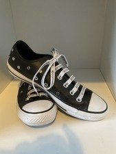Converse black leather studded - converse,