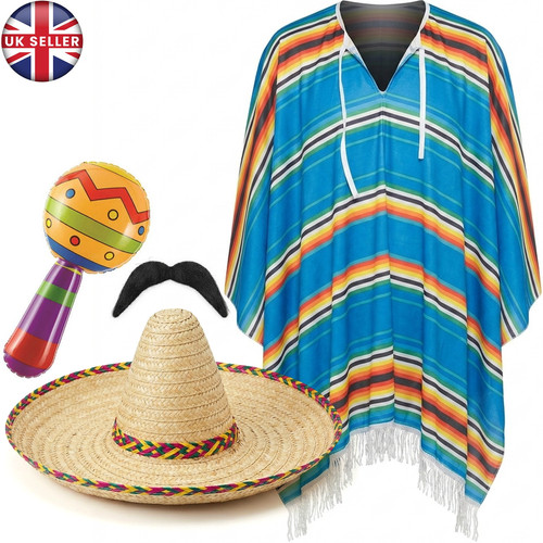 Sombrero mexican poncho - mexican,