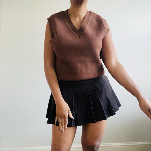 Zara brown sleeveless knit - sleeveless,