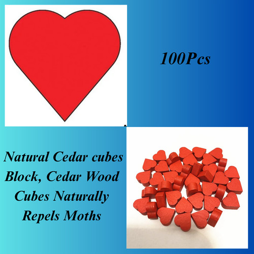 100pcs natural cedar - natural, cubes