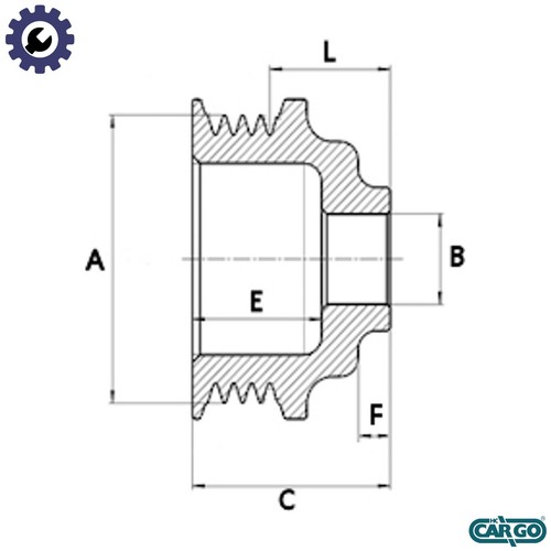 Belt pulley alternator 032 - f,