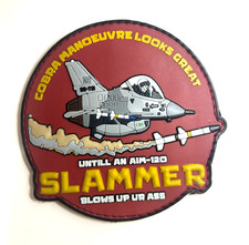 F-16 - SLAMMER AIM-120 -COBRA MANOEUVRE LOOKS GREAT - HIGH QUALITY PVC PATCH 