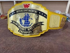 New intercontinental Yellow strap championship belt wrestling replica 2mm brass