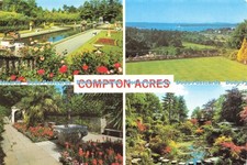 D204391 Dorset Poole Compton Acres Japanese Garden Stepping Stones View of Poole