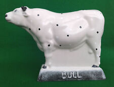 RYE POTTERY - WHITE SPOTTED BULL - RARE COLOURWAY.