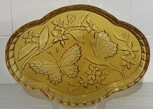 Vintage amber moulded - vintage, glass