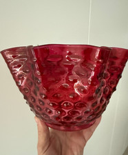 Fenton hobnail cranberry oil