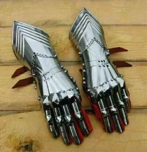 Armor medieval steel gauntlets - armor,
