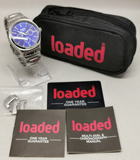 Vtg 2005 Loaded Magazine LDD504 Day Date 24hr Quartz 40mm Gents Watch & Full Set