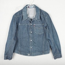 Levis Engineered Denim Jacket Mens Large Blue Y2K Chore Workwear 70100 Red Tab