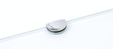 Glass Corner Shelves Wall Mounted Clear with Various Chrome Finish Supports
