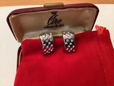 Vintage 1980s CIRO Cubic Zirconia CZ Silver Rhodium Clip on Earrings -Jewellery