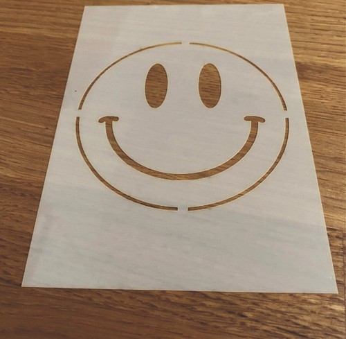 Mylar stencil happy face - mylar,