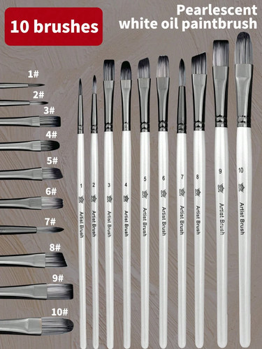 10pc artists paint - 10pc, brushes