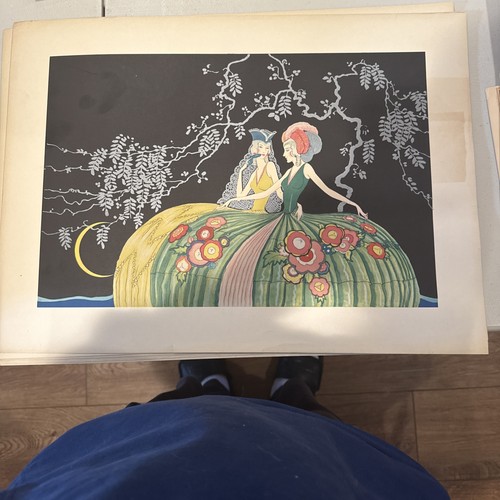 Vintage french pochoir prints - french,