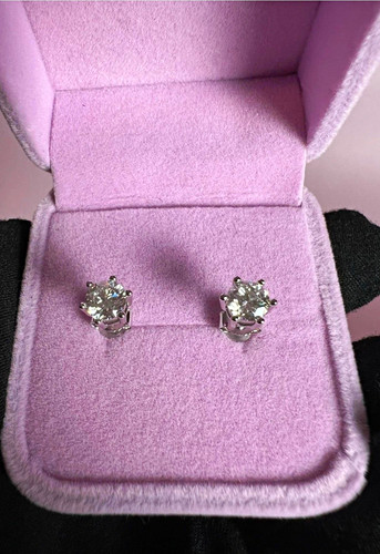 Moissanite diamond earrings - diamond,