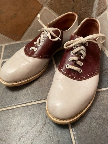 Vintage brown white saddle - vintage,