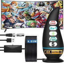 2025 New Upgrade Indoor TV Aerial, Freeview Supports 4K 1080P Signal Receiver BB