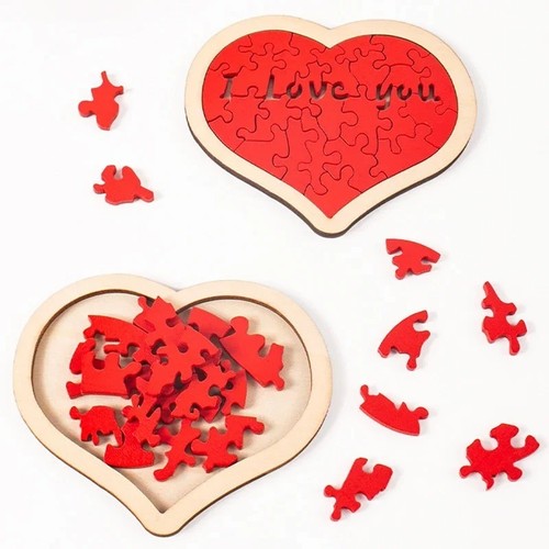 Love you puzzle engraved - love,