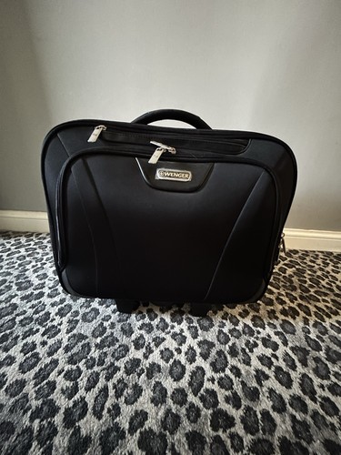 Wenger black rolling laptop - black,