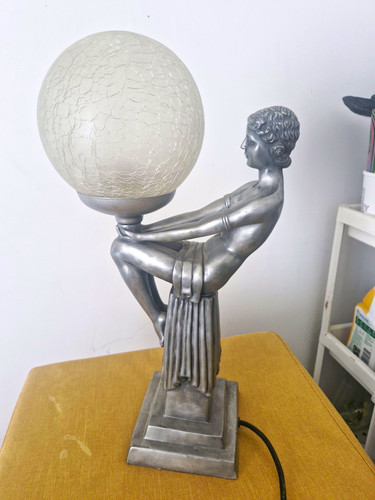 Art deco silver atlas - deco, figure