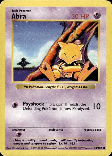 Pokemon shadowless base - shadowless, common