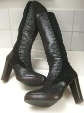 HOBBS NW3 BOOTS 41  knee high retro steampunk ladies leather victorian 7.5 8