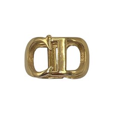 Christian Dior Scarf Ring Gold CD Logo Monogram Vintage